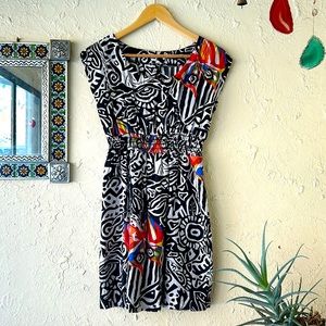 Vintage Audrey Crepe Butterfly Dress 🦋 size M